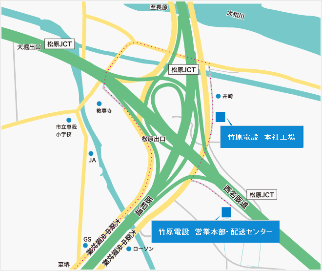 竹原電設アクセスマップ